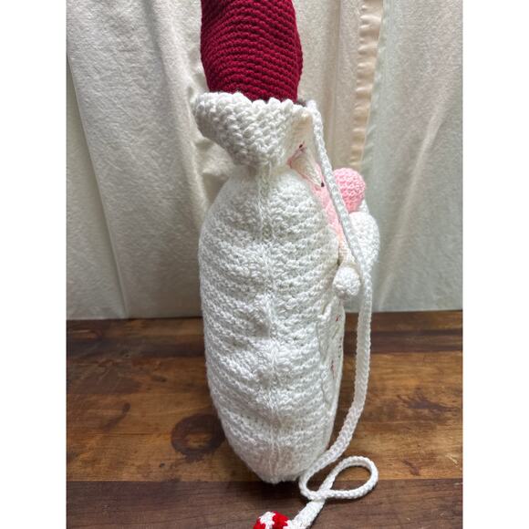 Handmade Crocheted Santa Countdown Advent Calendar Pillow Christmas Décor - Picture 8 of 11